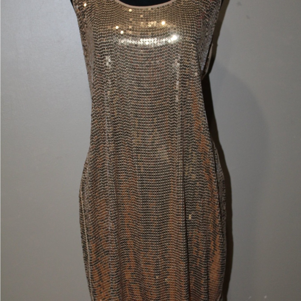 Stunning Gold Sequin Midi Dress